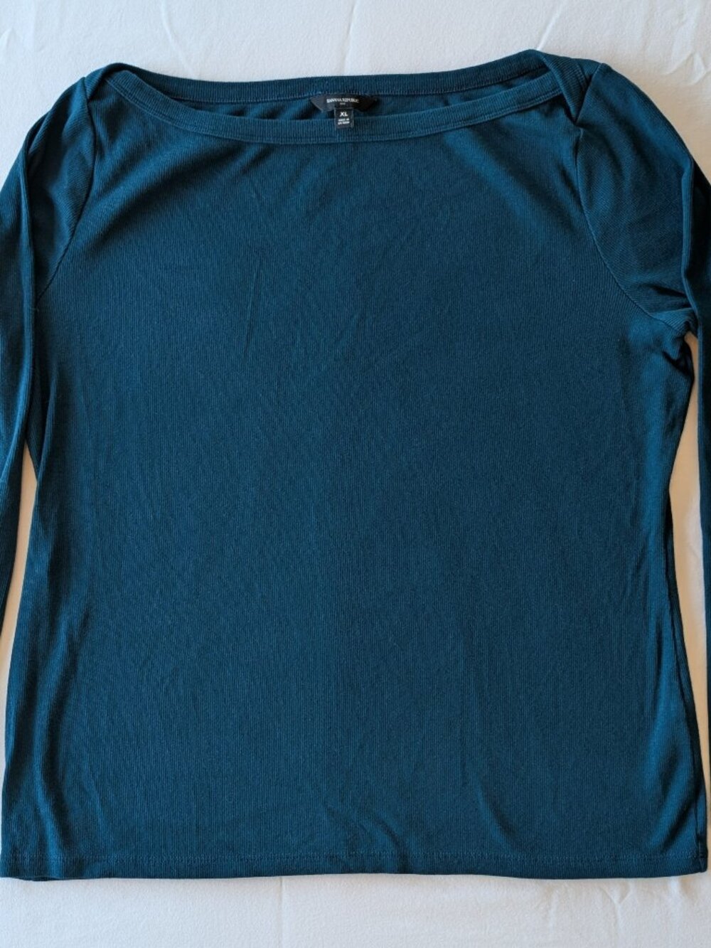 NWOT Banana Republic Teal Boatneck 3/4 Sleeve Shirt